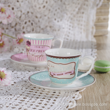 100CC Elegant New Bone China coffee cup gift set